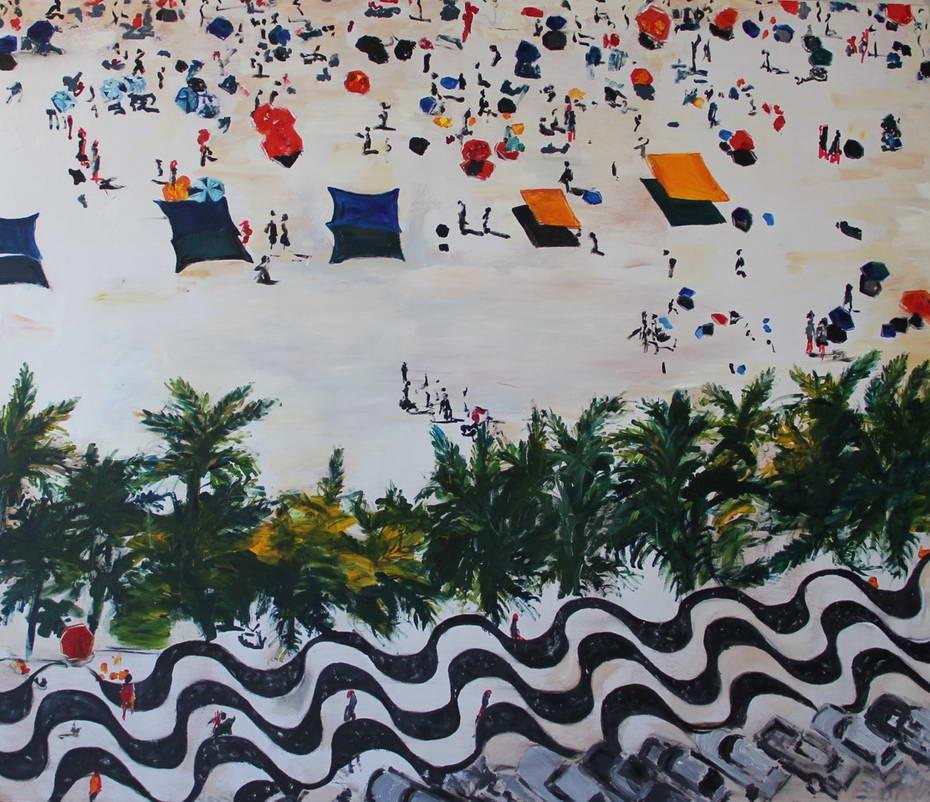 Copacabana, Oil over board 100 x 100 cm. (2018)